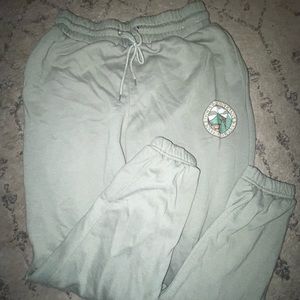 cute sage green rocky mountain joggers